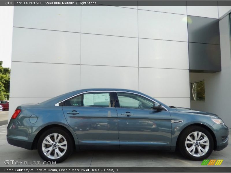 Steel Blue Metallic / Light Stone 2010 Ford Taurus SEL