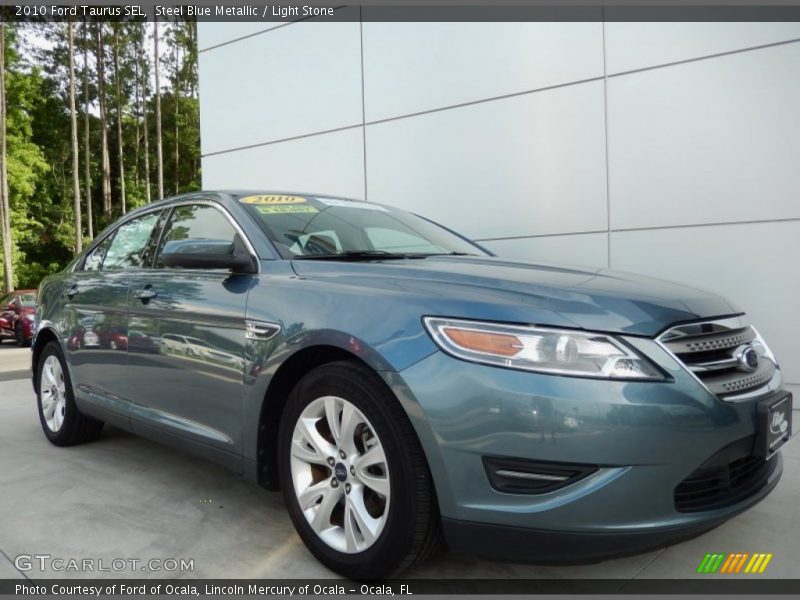 Steel Blue Metallic / Light Stone 2010 Ford Taurus SEL