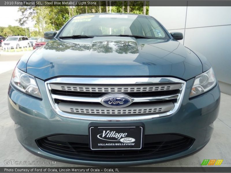 Steel Blue Metallic / Light Stone 2010 Ford Taurus SEL