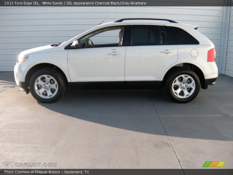 White Suede / SEL Appearance Charcoal Black/Gray Alcantara 2013 Ford Edge SEL