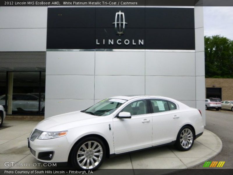 White Platinum Metallic Tri-Coat / Cashmere 2012 Lincoln MKS EcoBoost AWD