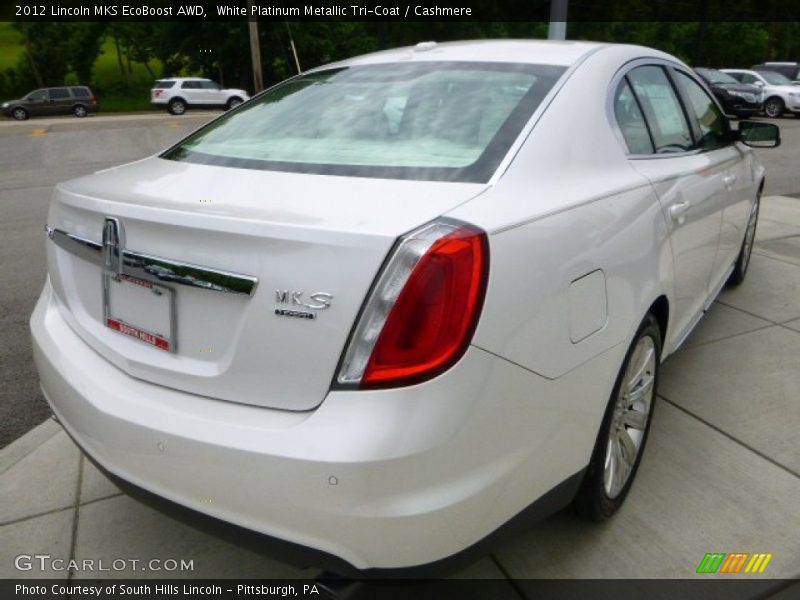 White Platinum Metallic Tri-Coat / Cashmere 2012 Lincoln MKS EcoBoost AWD