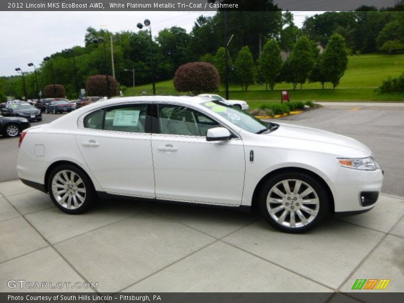 White Platinum Metallic Tri-Coat / Cashmere 2012 Lincoln MKS EcoBoost AWD
