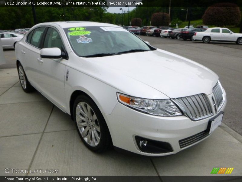 White Platinum Metallic Tri-Coat / Cashmere 2012 Lincoln MKS EcoBoost AWD