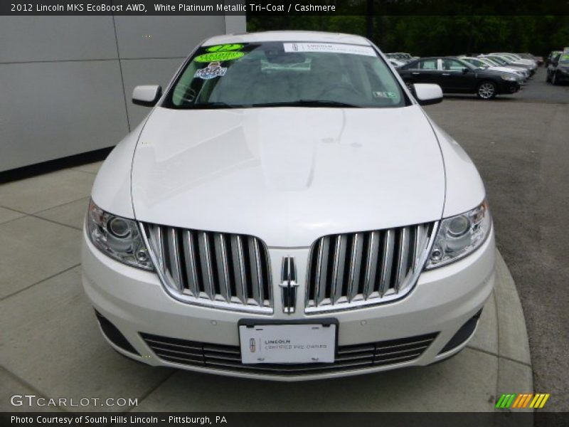 White Platinum Metallic Tri-Coat / Cashmere 2012 Lincoln MKS EcoBoost AWD