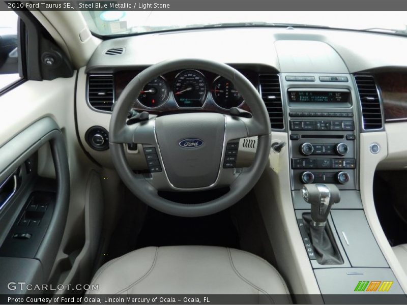 Steel Blue Metallic / Light Stone 2010 Ford Taurus SEL