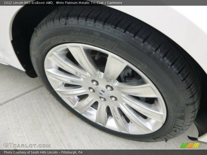 White Platinum Metallic Tri-Coat / Cashmere 2012 Lincoln MKS EcoBoost AWD