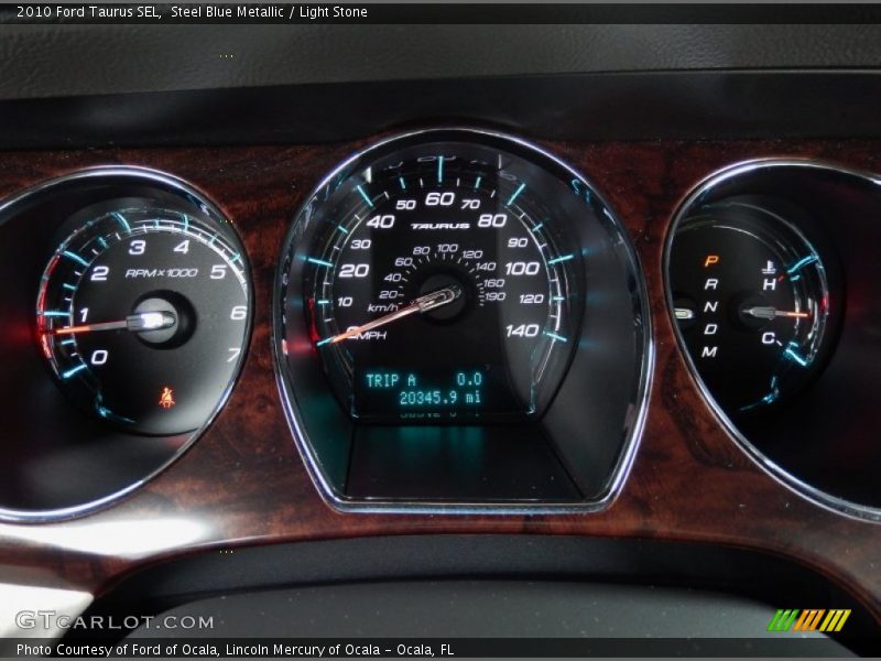 Steel Blue Metallic / Light Stone 2010 Ford Taurus SEL