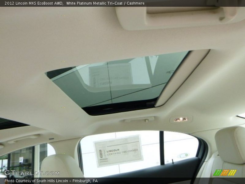 White Platinum Metallic Tri-Coat / Cashmere 2012 Lincoln MKS EcoBoost AWD
