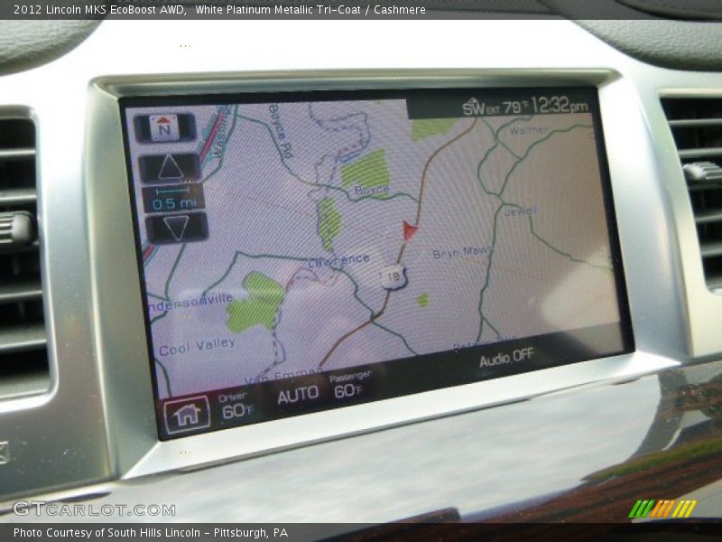 White Platinum Metallic Tri-Coat / Cashmere 2012 Lincoln MKS EcoBoost AWD