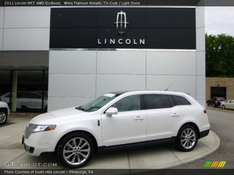 White Platinum Metallic Tri-Coat / Light Stone 2011 Lincoln MKT AWD EcoBoost