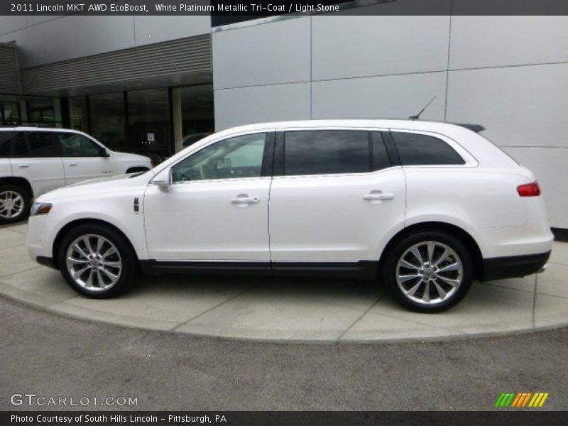 White Platinum Metallic Tri-Coat / Light Stone 2011 Lincoln MKT AWD EcoBoost