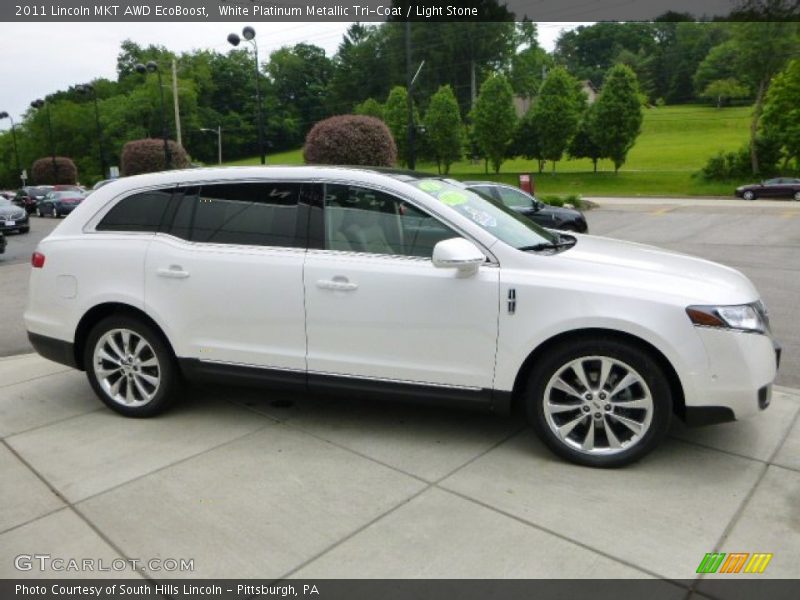 White Platinum Metallic Tri-Coat / Light Stone 2011 Lincoln MKT AWD EcoBoost