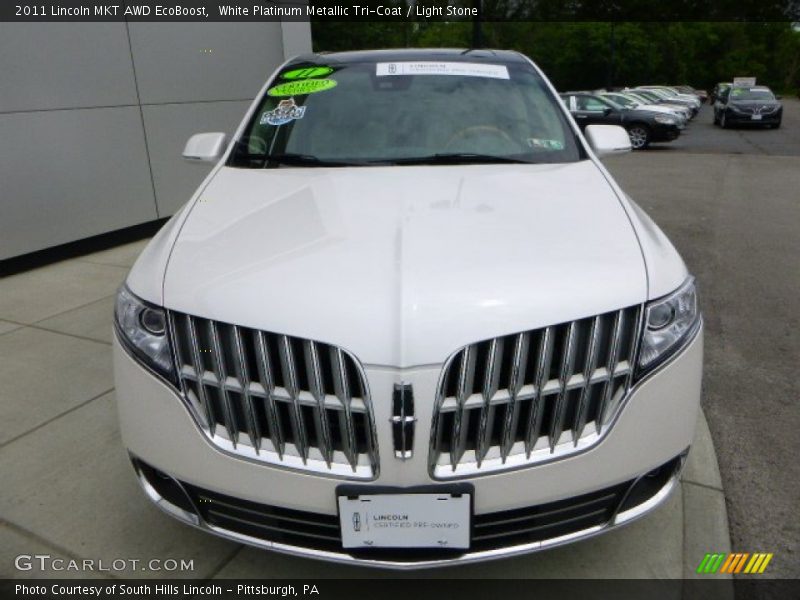 White Platinum Metallic Tri-Coat / Light Stone 2011 Lincoln MKT AWD EcoBoost
