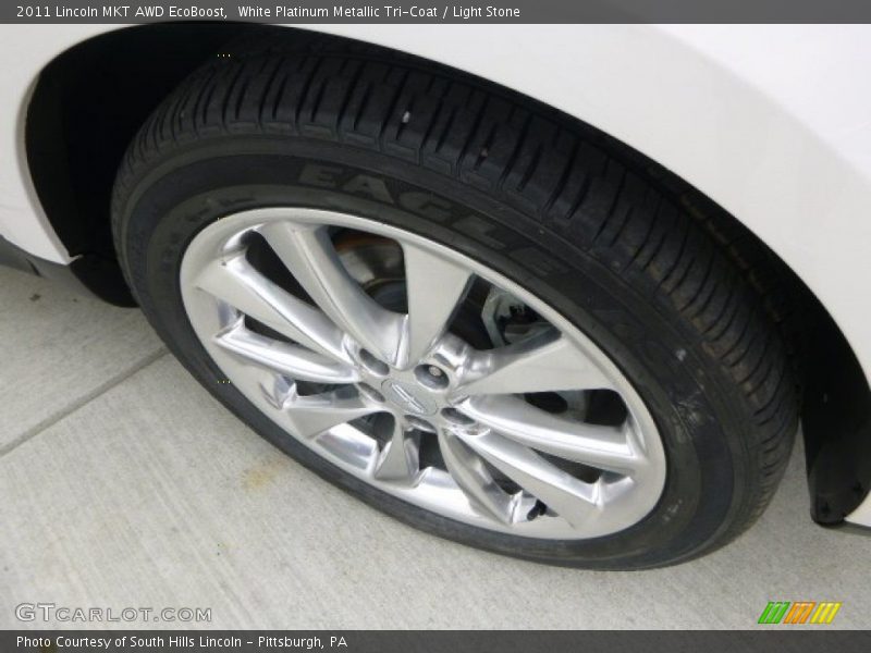 White Platinum Metallic Tri-Coat / Light Stone 2011 Lincoln MKT AWD EcoBoost