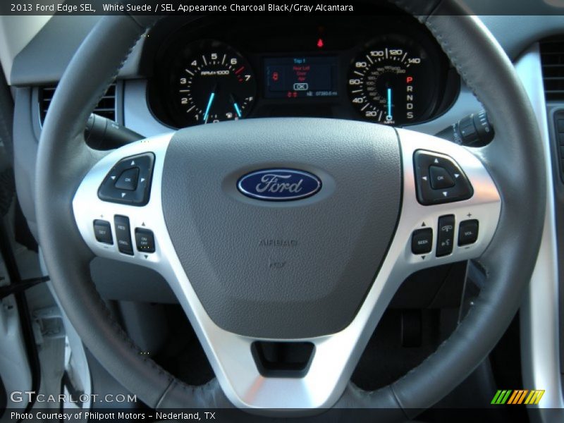 White Suede / SEL Appearance Charcoal Black/Gray Alcantara 2013 Ford Edge SEL