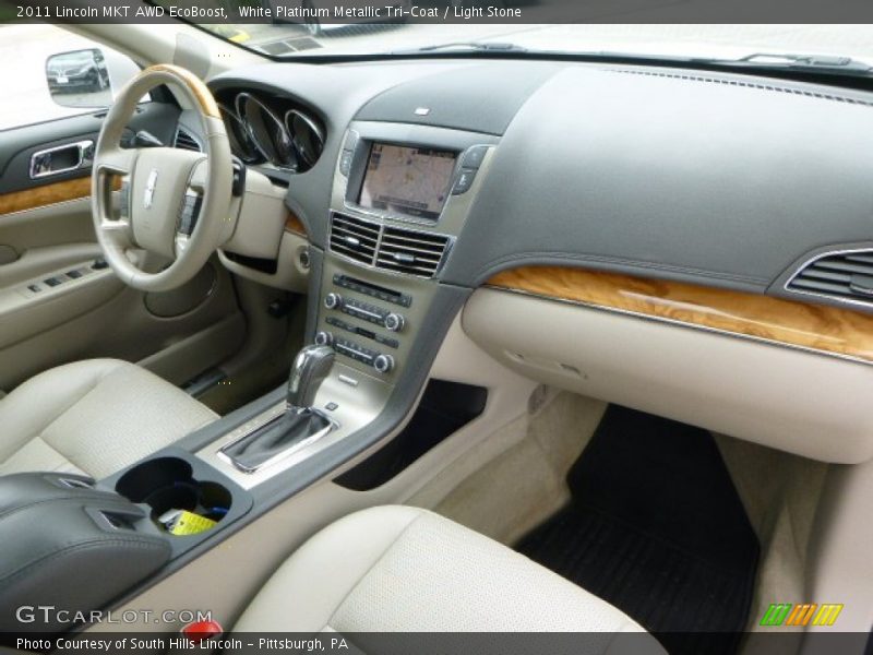 White Platinum Metallic Tri-Coat / Light Stone 2011 Lincoln MKT AWD EcoBoost