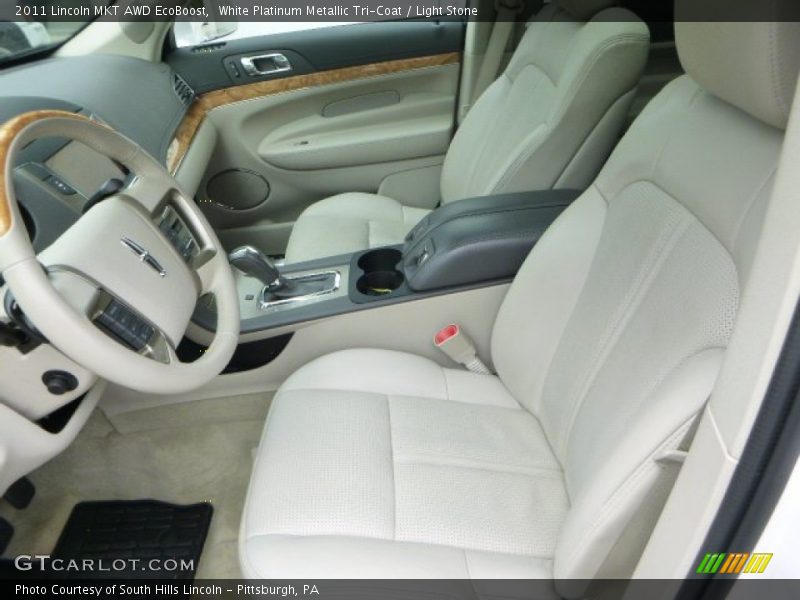 White Platinum Metallic Tri-Coat / Light Stone 2011 Lincoln MKT AWD EcoBoost