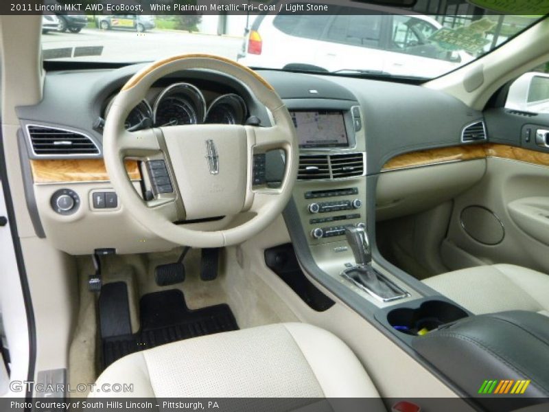 White Platinum Metallic Tri-Coat / Light Stone 2011 Lincoln MKT AWD EcoBoost