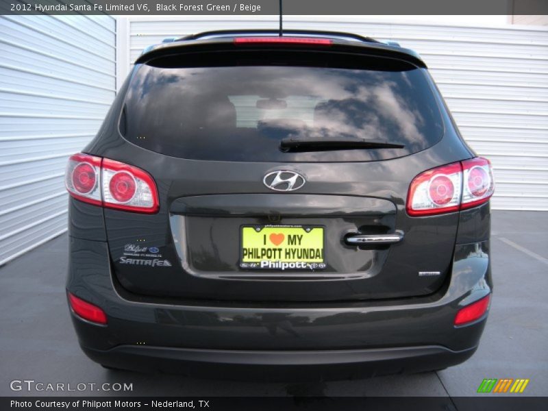 Black Forest Green / Beige 2012 Hyundai Santa Fe Limited V6