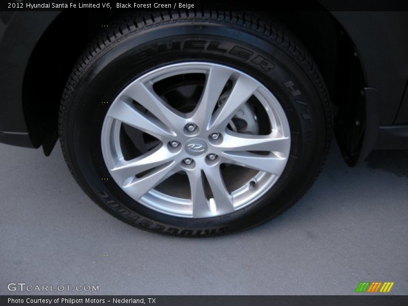 Black Forest Green / Beige 2012 Hyundai Santa Fe Limited V6