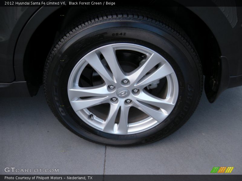 Black Forest Green / Beige 2012 Hyundai Santa Fe Limited V6