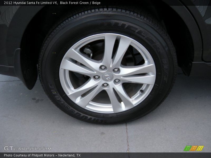 Black Forest Green / Beige 2012 Hyundai Santa Fe Limited V6