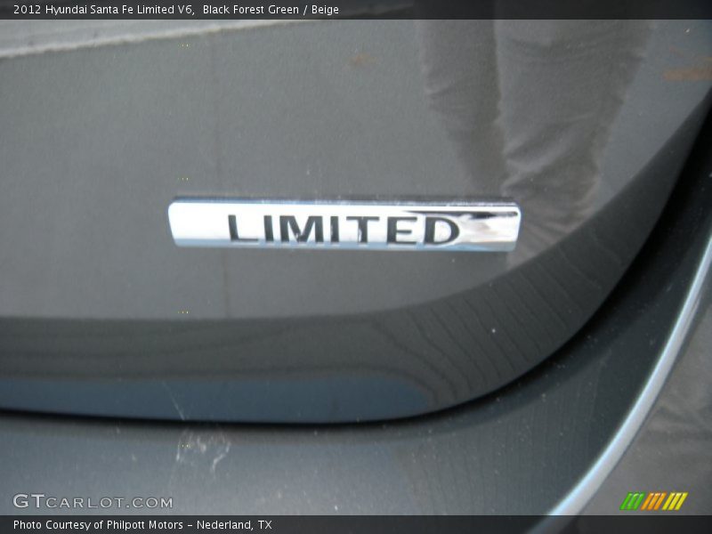 Black Forest Green / Beige 2012 Hyundai Santa Fe Limited V6