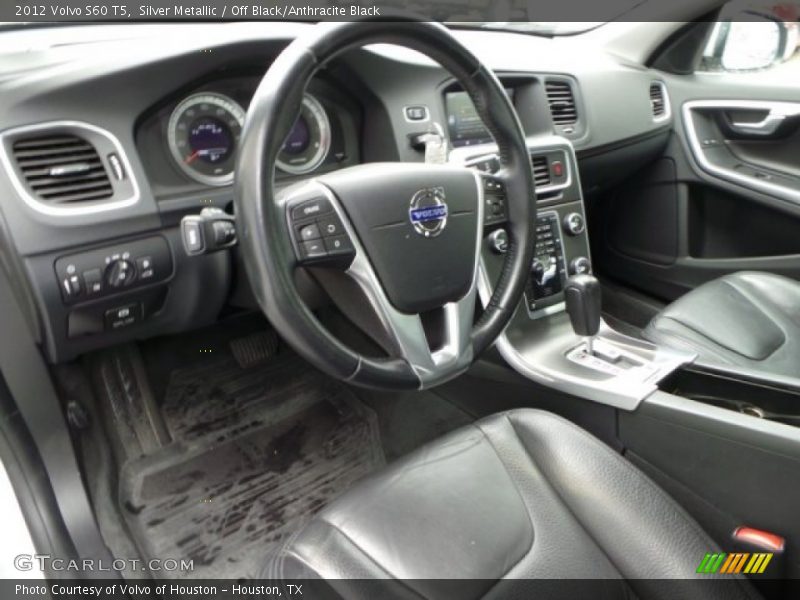 Silver Metallic / Off Black/Anthracite Black 2012 Volvo S60 T5