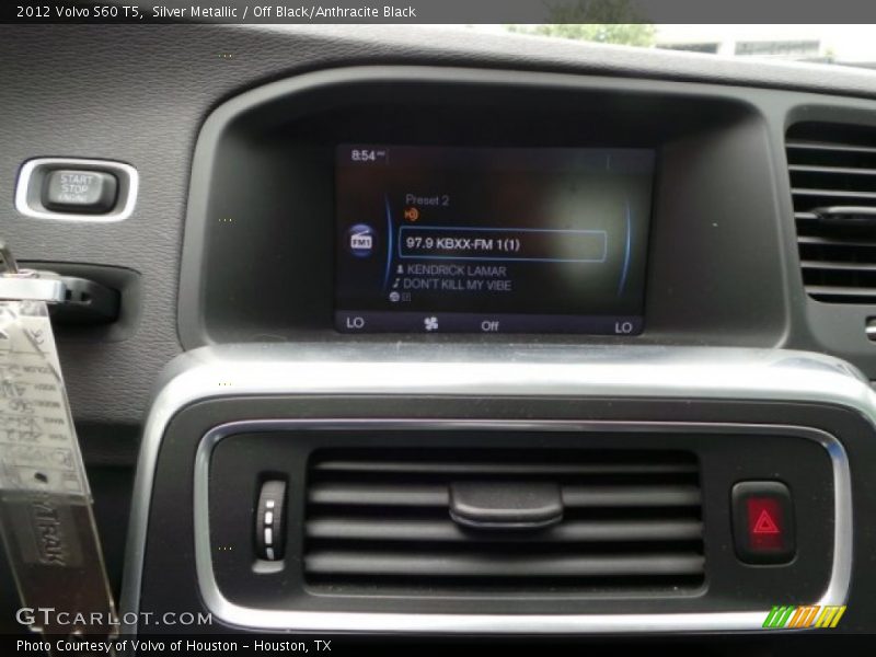 Silver Metallic / Off Black/Anthracite Black 2012 Volvo S60 T5