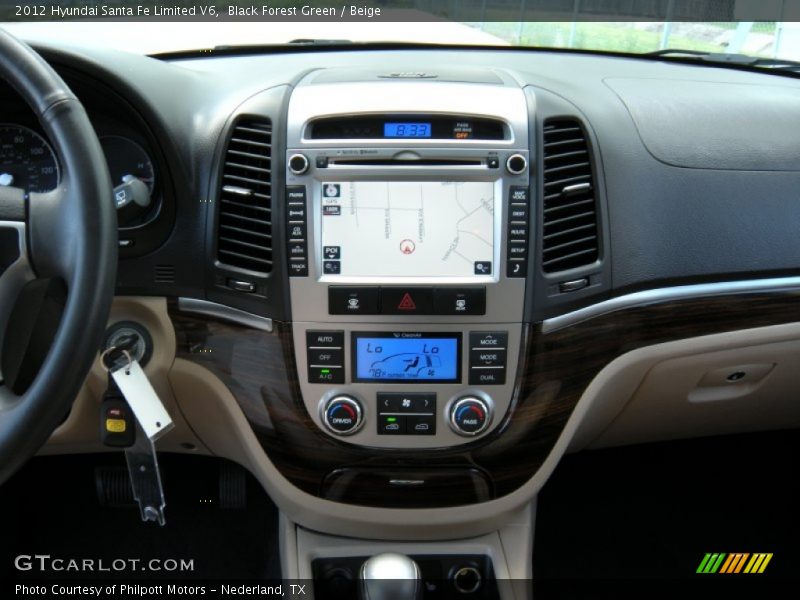 Black Forest Green / Beige 2012 Hyundai Santa Fe Limited V6