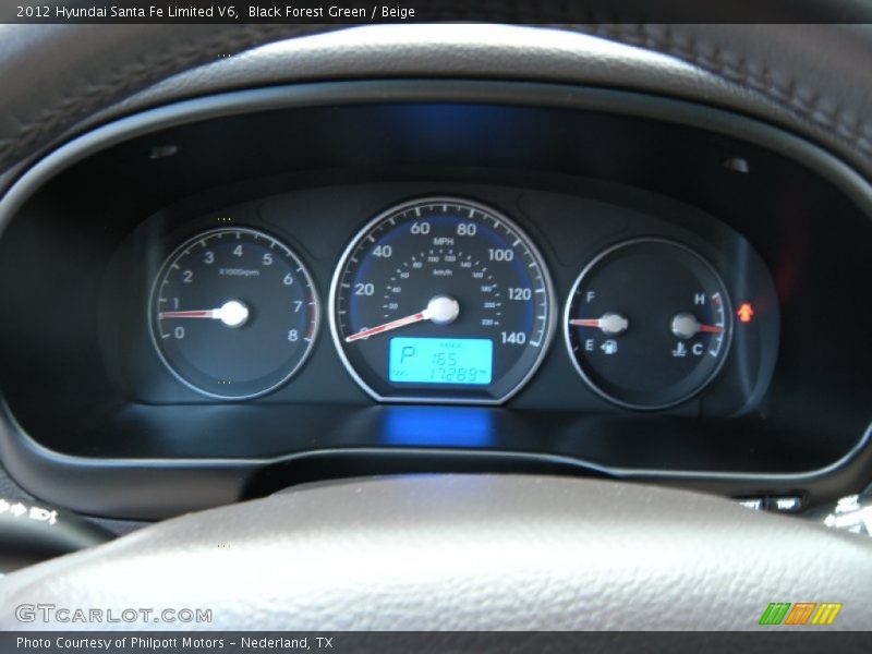 Black Forest Green / Beige 2012 Hyundai Santa Fe Limited V6