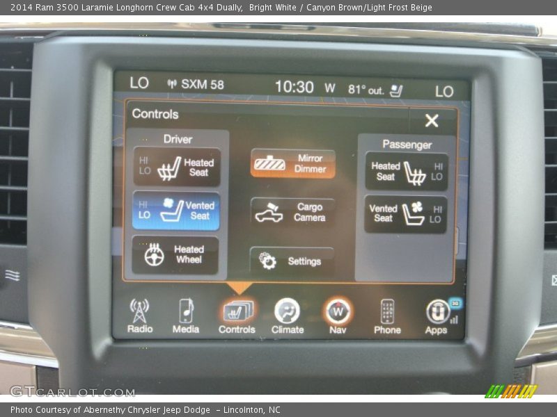 Bright White / Canyon Brown/Light Frost Beige 2014 Ram 3500 Laramie Longhorn Crew Cab 4x4 Dually