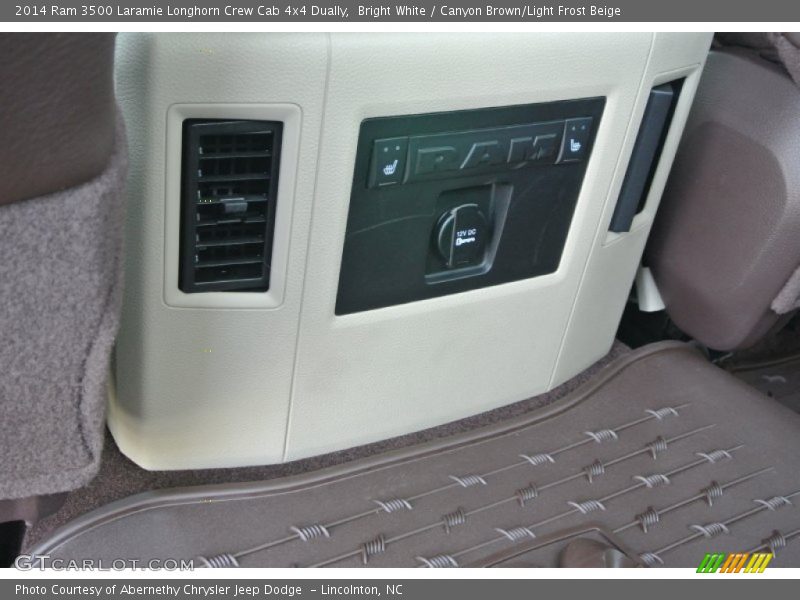 Bright White / Canyon Brown/Light Frost Beige 2014 Ram 3500 Laramie Longhorn Crew Cab 4x4 Dually