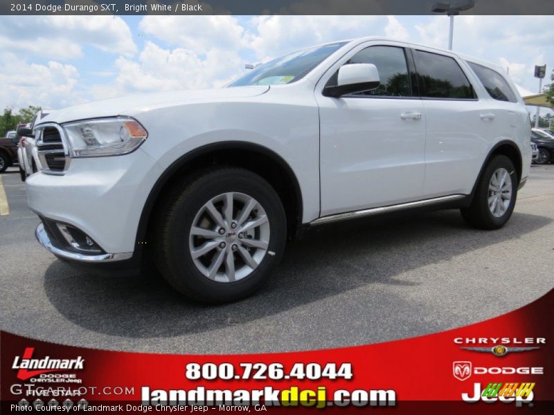 Bright White / Black 2014 Dodge Durango SXT