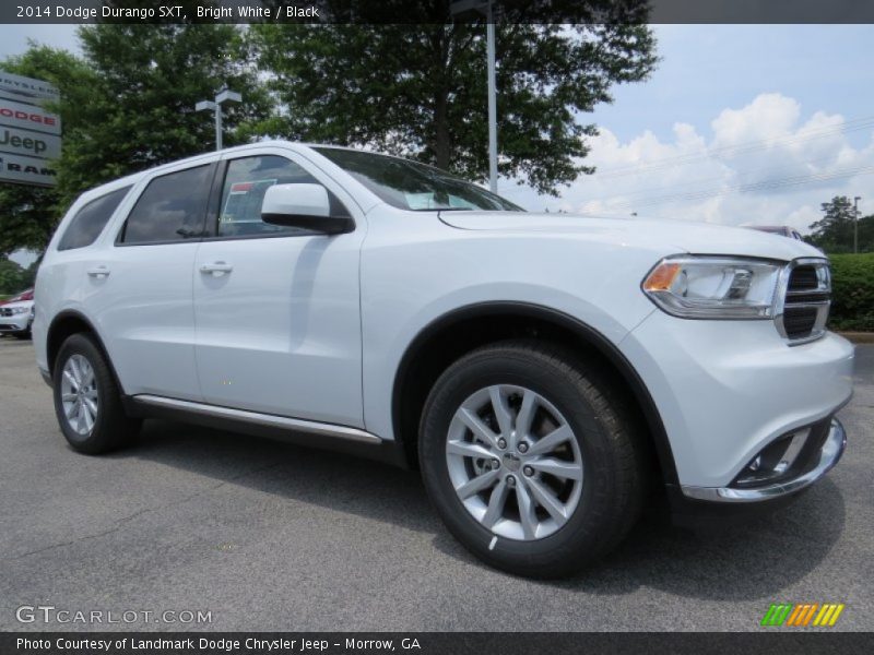Bright White / Black 2014 Dodge Durango SXT