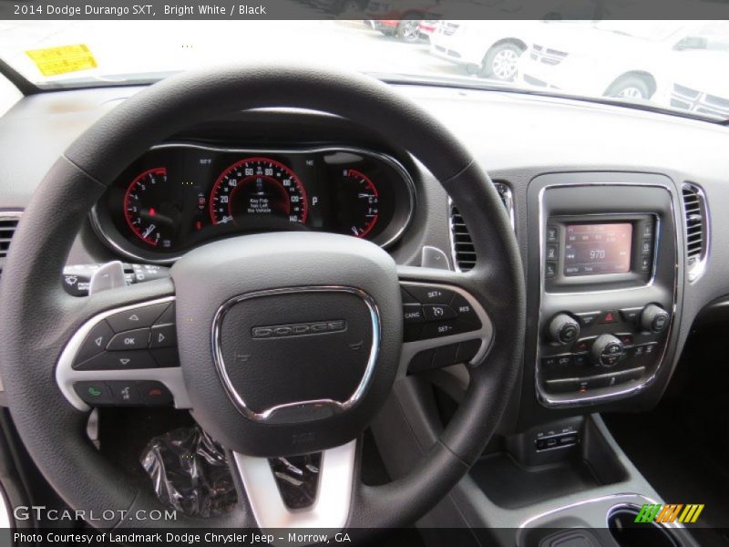 Bright White / Black 2014 Dodge Durango SXT