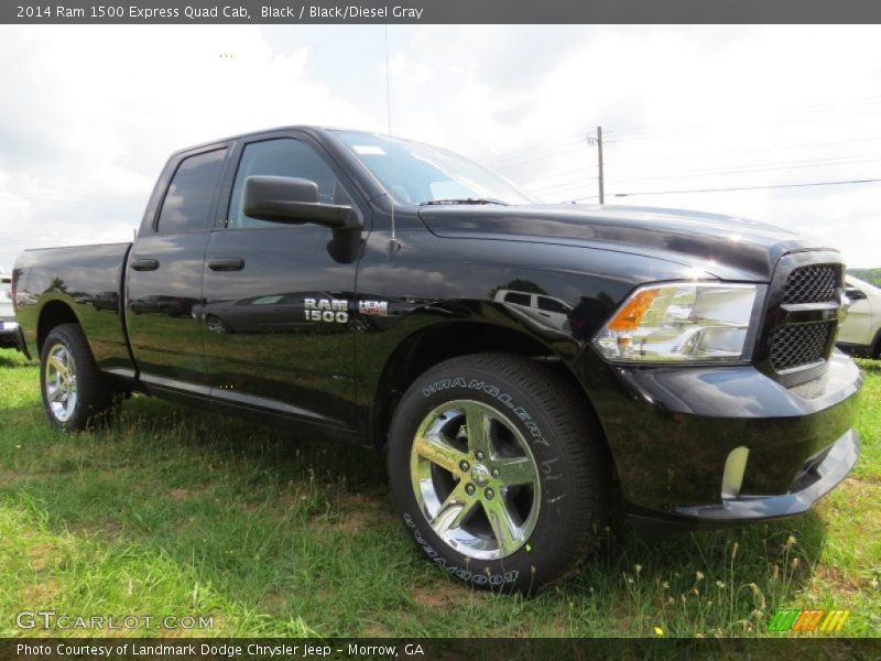 Black / Black/Diesel Gray 2014 Ram 1500 Express Quad Cab