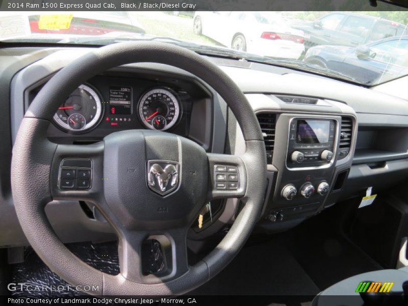 Black / Black/Diesel Gray 2014 Ram 1500 Express Quad Cab
