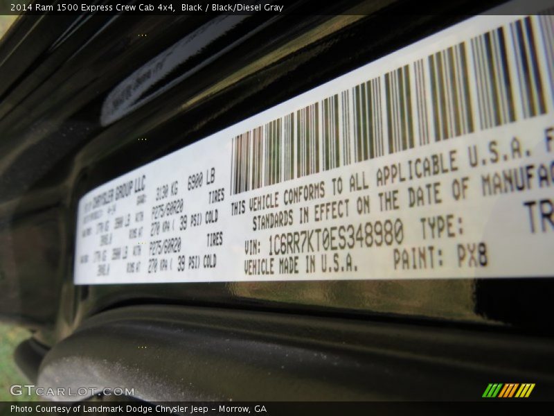 Black / Black/Diesel Gray 2014 Ram 1500 Express Crew Cab 4x4