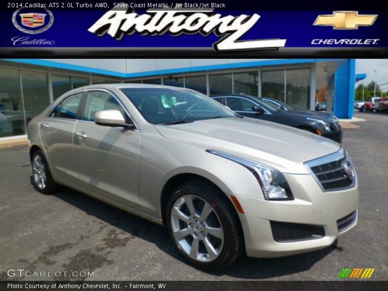 Silver Coast Metallic / Jet Black/Jet Black 2014 Cadillac ATS 2.0L Turbo AWD