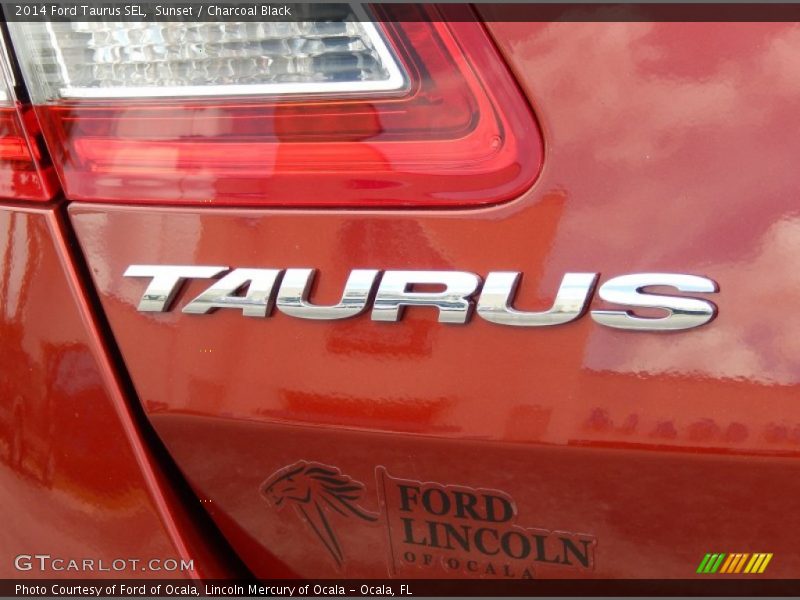 Sunset / Charcoal Black 2014 Ford Taurus SEL