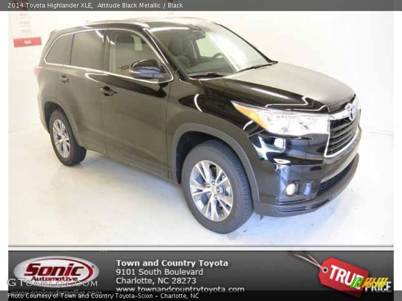 Attitude Black Metallic / Black 2014 Toyota Highlander XLE