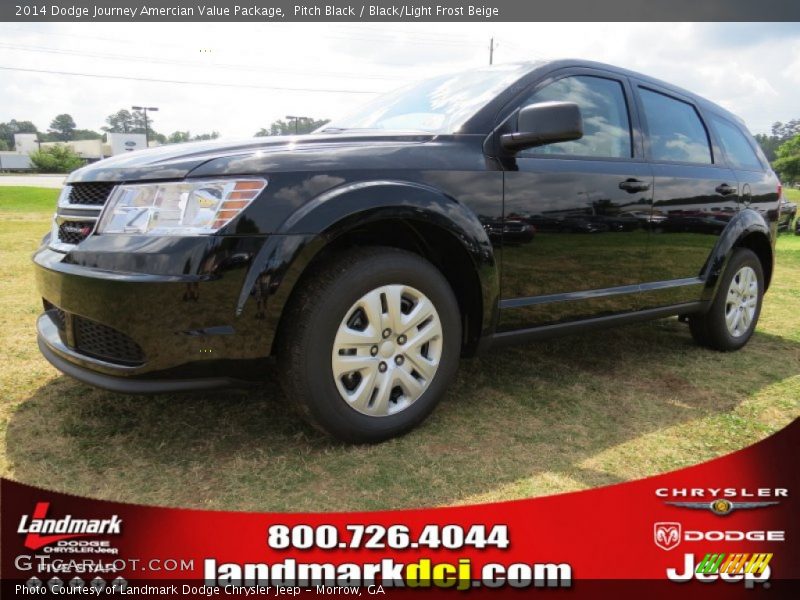 Pitch Black / Black/Light Frost Beige 2014 Dodge Journey Amercian Value Package