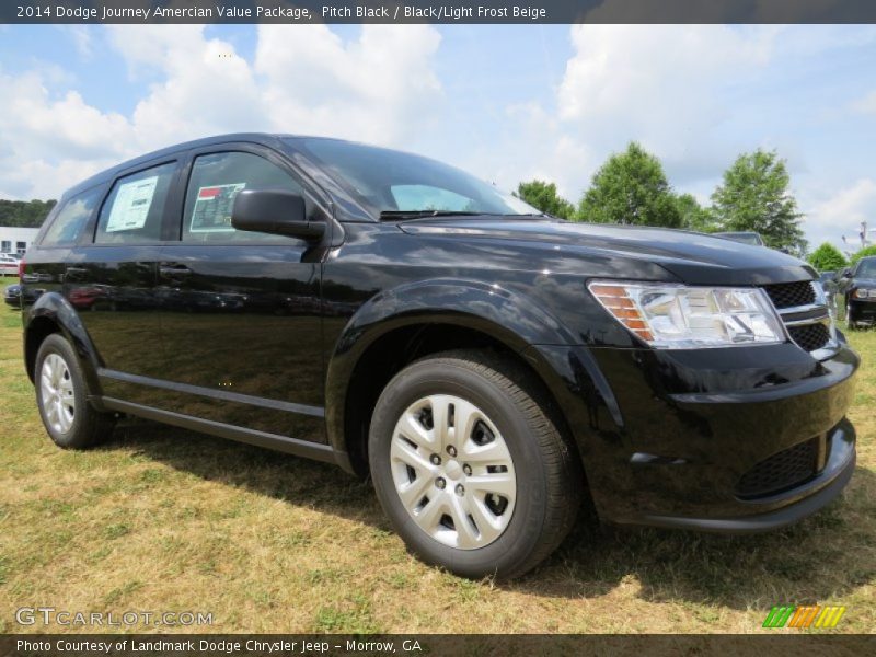 Pitch Black / Black/Light Frost Beige 2014 Dodge Journey Amercian Value Package
