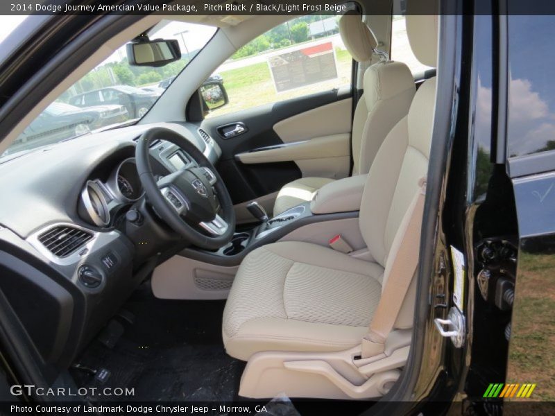 Pitch Black / Black/Light Frost Beige 2014 Dodge Journey Amercian Value Package