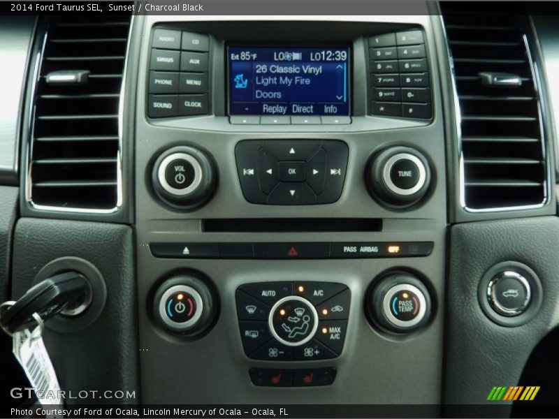 Sunset / Charcoal Black 2014 Ford Taurus SEL