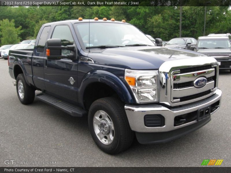 Dark Blue Pearl Metallic / Steel 2012 Ford F250 Super Duty XLT SuperCab 4x4