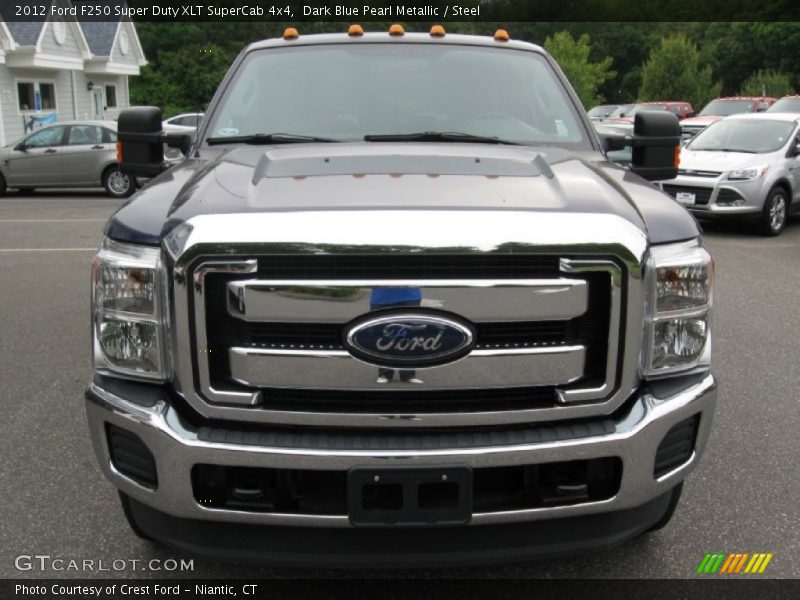 Dark Blue Pearl Metallic / Steel 2012 Ford F250 Super Duty XLT SuperCab 4x4
