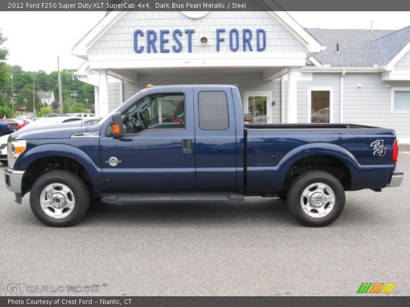 Dark Blue Pearl Metallic / Steel 2012 Ford F250 Super Duty XLT SuperCab 4x4